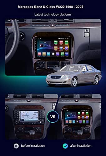 Autosion За Мерцедес Бенц Класа W220 Android 12 Автомобил Радио Sat Нави Автомобил Стерео 9 Инчен Екран На Допир Автомобил ГПС Навигатор Медиа