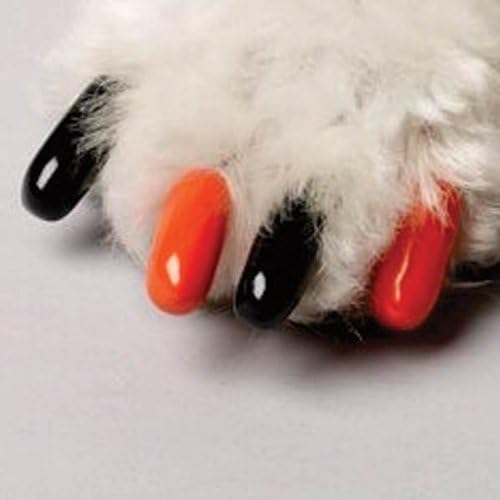 Меки Канџи Кучешки 40-Пакет Миленичиња Бои За Ноќта На Вештерките Комплет За Капачиња За Нокти, Х-Големи, Црни И Портокалови