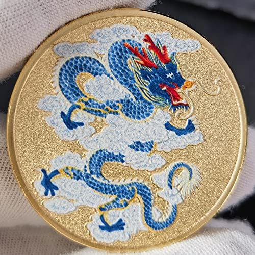 Кинески Лунг Златен Среќа Монета-Лотарија Билет Гребење Алатка-Идеален За Среќа, Просперитет &засилувач; Уникатна Декорација