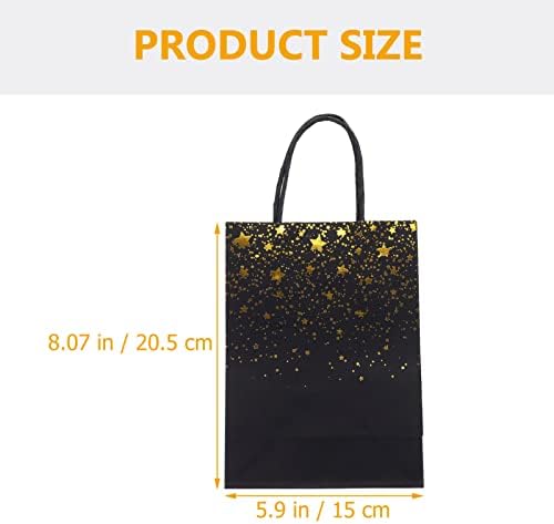 Зеродеко црни торби за подароци колачиња торби за подароци за таблички за подароци 2022: 10 парчиња starвезда злато црни добра торби