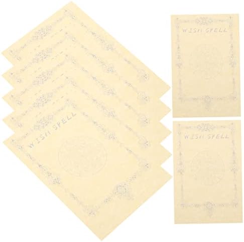 Zerodeko 10 листови Имитација Пергамент Посакувајќи хартија за стари лица за пишување стари лица, ѓубре хартија хартија, писмо