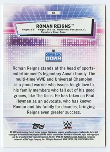 2021 Топпс Chrome WWE 64 Roman Reigns