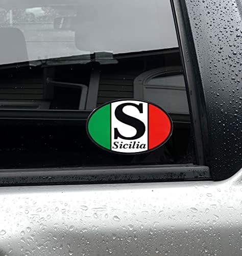 Сицилија Овална Налепница За Автомобилски Браник-Италија Колекција на италијански Производи За Гордост Во Псиловеиталија ФБА