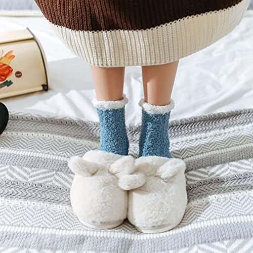 Машки Нејасни Чорапи За Влечки Нелизгачки Точки Руно Кадифни Внатрешни Чорапи Супер Меки Меки Чорапи За Спиење