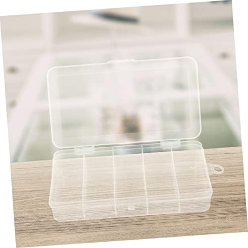 SEWACC 5pcs Кутии Кутија За Складирање Кутија За Накит Организатор Корпа За Складирање Со Капак Декоративни Канти За Складирање Јасна Пластична