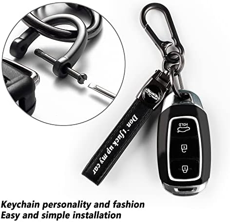 NHHC CAR LEATHERCHEAN CHERECHEAN со анти-изгубени држач за клучеви за клучеви за мажи и жени додатоци за автомобили, не го заебајте