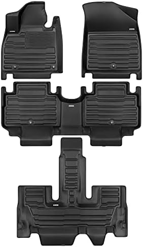 Tuxmat - За модели на Kia Telluride 8 -седишта 2020-2024 - сопствени душеци за автомобили - максимално покритие, сите временски услови,