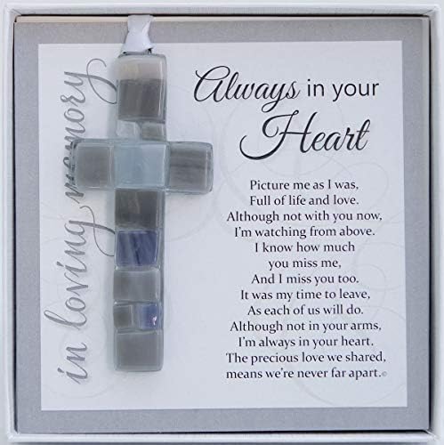 Секогаш во твоето срце сочувство сентиментално со рачно изработено во Гласниот крст во САД - Подарок за спомен -подарок/симпатија за губење