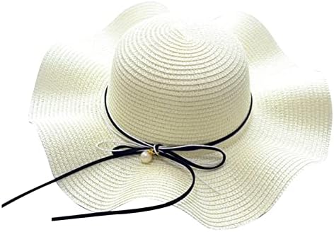 Летни капаци на плажа за сончање за жени случајна слама сонце широко капа за одмор на одмор на отворено UV UPF заштита капачиња капачиња