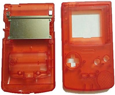 Хо Транспрентен Црвен Целосен Случај За Nintendo Gameboy Боја GBC w/Цртан Филм Марио Леќа Поправка Оштетување Конзола Школка