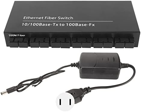 Конвертор на медиуми на влакна на Rosvola, Етернет Оптички прекинувач 10 100Mbps LED индикатор 8 Порти приклучок и репродукција за канцеларија