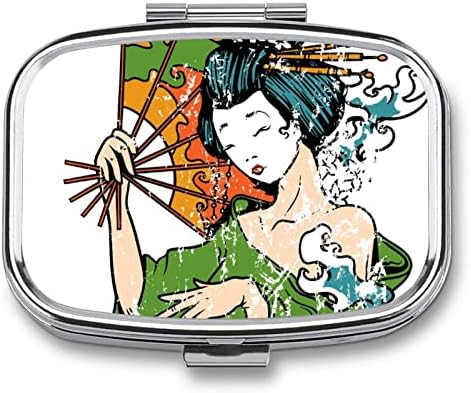 Кутија за организатор на пилули Јапонија за садови за пилули Преносен дневен пилула за чување на лекови за складирање 2.2x1.6in