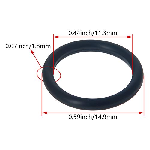 Othmro 1pcs нитрилна гума О-прстени, 1,8мм жица диа 14,9мм ОД метрички запечатување нитрил NBR гумени мијалници за запечатување