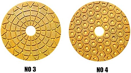 6 парчиња/сет 4 инчи подложни за полирање на супер дијаманти 100мм бакарна метална врска Влажна подлога за полирање за мермер гранит
