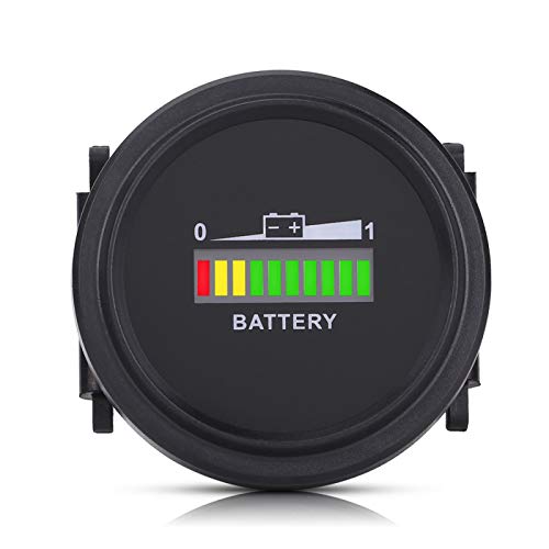 Индикатор за батерија Akozon 12V / 24V / 36V / 48V / 72V Дигитален LED мерач на индикаторот за батерии за додаток за замена на количката