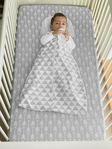 Бебе вреќа за вреќи за спиење - торби за спиење за новороденчиња 18-24 месеци - 3 пакувања - памучно носење ќебе торба за спиење - unisex zip