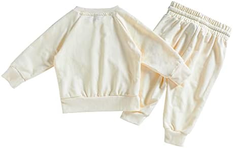 Gicrk новороденче девојче момче облека со долги ракави џемпери врвни+панталони деца 2 парчиња облеки