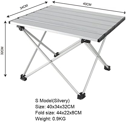 Табела за кампување Fun2Wild, преклопна маса за кампување, лесна табела за алуминиумски камп со торба за носење за готвење на отворено,