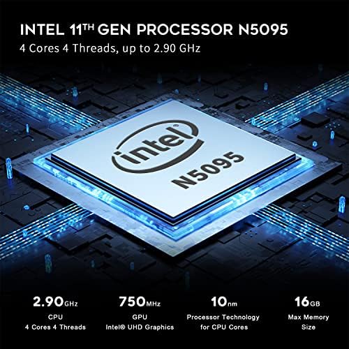 Beelink Mini S Intel 11th Gen N5095 Процесор,Мини Компјутер 8GB RAM DDR4/256GB SSD,Мини КОМПЈУТЕР,Win11,4K@60Hz,Gigabit Ethernet, WiFi5,