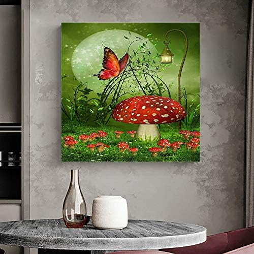 Мис душо платно wallидна уметност масло сликарство-фаиленд црвена печурка, рамка истегнат wallид модерни уметнички дела за спална