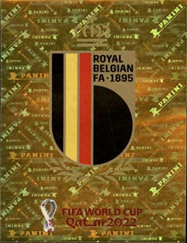 2022 година на налепница Катар на Светски куп во Панини БЕЛ2 Група за лого на лого Ф Белгија Мини за тргување картичка за тргување