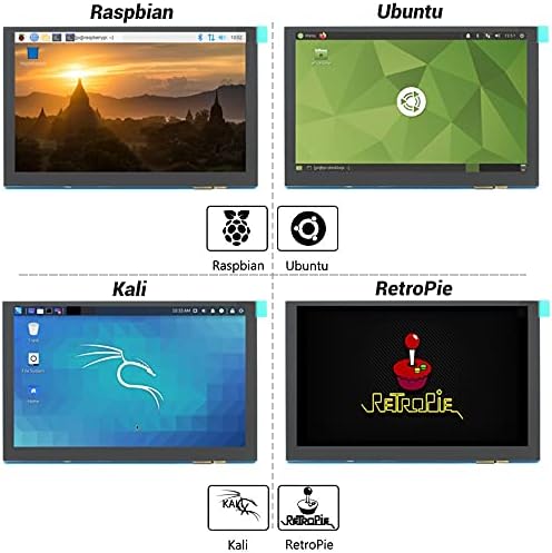 CUQI За Raspberry Pi 4,5 инчен Mipi DSI Дисплеј, Капацитивен Екран на Допир 800 * 480 LCD Монитор IPS Екран за RPi/2B/3B/4B, Поддржува Raspbian/Ubuntu/Kali/RetroPie
