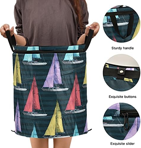 Наутички разни чамци се појавуваат со алишта за алишта со капакот за складирање на капакот, склопувачка торба за перење алишта за кампување расадник