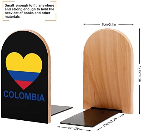 Љубов Колумбија Мали Дрвени Книги Поддржуваат Нелизгачки Тешки Полици Книга Штанд За Канцеларија Дома Кујна Библиотека