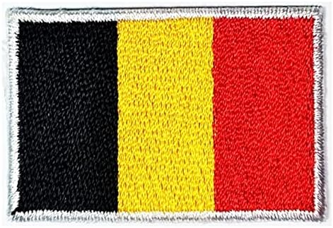 Кленплус 1, 2Х1, 7 ИНЧИ. Земја Белгија Знаме Лепенка Национално Знаме Закрпи ЗА Сам Амблем На Костими Униформа Тактичка Воена Везена