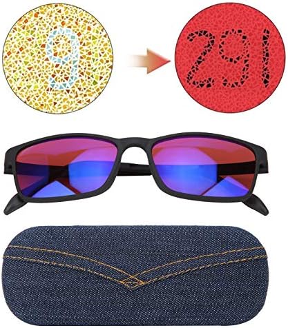 Дилве Боја Слепи Очила,Лесен Пренослив Црвена Зелена Слепило Слабост Корективни Очила Подобрување На Видот За Мажи &Засилувач; Жените