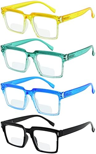 Очила 4-спакувајте Бифокални Очила за Читање За Жени - Дами Стилски Бифокални Читатели +2.50