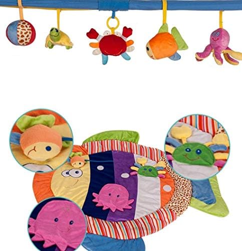 Kuandarm Шарена риба во форма на бебе, игра, игра за новороденчиња, салата за салата, со фитнес решетката за дете, под ползи