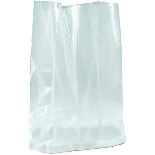 Aviditi 10 x 6 x 20 Gusseted поли -торби, 1 мил, чист отворен врв со проширувачки страни за делови за пакување, храна и материјали,