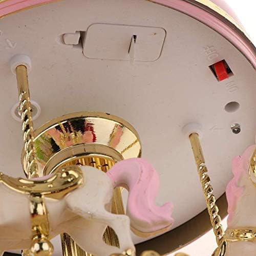 Исклучителна и прекрасна музичка кутија на Декика Девојка - Пластична рингишпил музичка кутија 3 коњски рингишпил механичка музичка кутија декорација