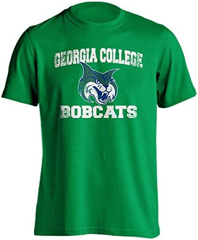 Georgiaорџија колеџ Бобкетс ретро потресена маица со краток ракав