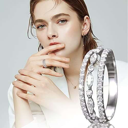 Прстени за ангажман на Јист за жени невестински венчален прстен во форма на GIF модна забава дами циркон во форма на круша 610 прстени прстени