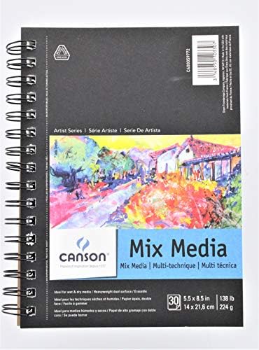 3-пакет- Серија за уметници на Кансон Мешавина за медиумска хартија за влажни или суви медиуми, двојна површина или средна, странична,
