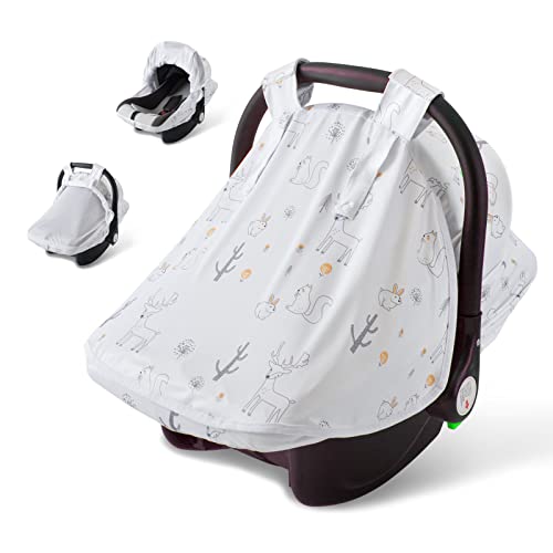 Капак за седиште За Бебешки Автомобил + Вреќа За Спиење За Бебиња, Растеглива Приватност За Дишење Крошна За Седишта За Автомобили Заштитете Ги