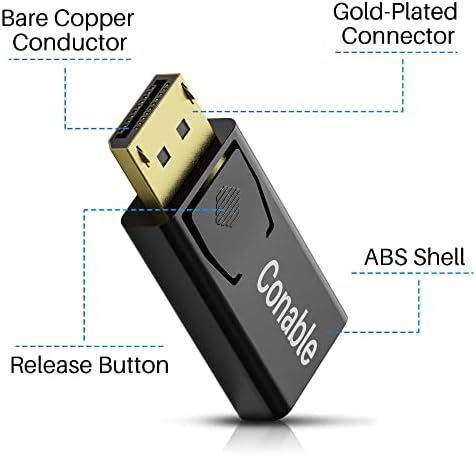 DisplayPort До HDMI Адаптер 3 Пакет 4K Uni-Насочен Позлатен DP КОМПЈУТЕР До HDMI Монитор Машки До Женски Конвертор Компатибилен Со Уреди