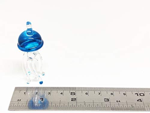Сансукија медуза минијатурни фигурини животни рачно разнесени стакло уметност морско колекционерски подарок украсете украс, чиста