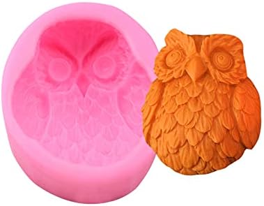 Mawadon 3D Owl Sugarant Sugarant Sugarant Fandant Soap Mib 3D Owl торта мувла за DIY торта украсување мувла за печење