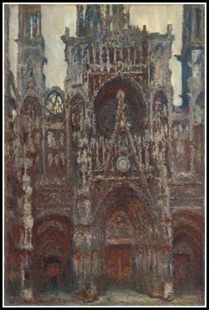 Роуен катедрала вечер хармонија во кафеаво сликарство од Клод Моне DIY 5д дијамантски комплети за сликање DIY уметности занаетчиски за домашни
