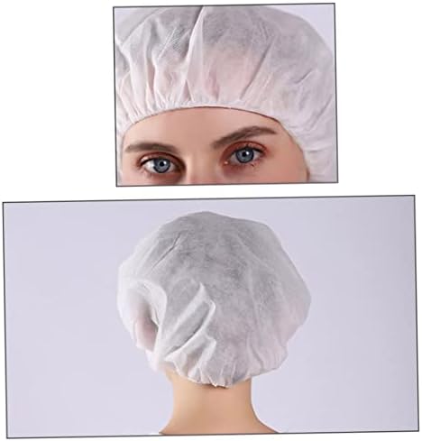 Fengzhao Bouffant Capps, 100 парчиња за коса на главата за коса Нето неткаени капачиња за мобилни телефони за лаборатории, медицинска сестра,