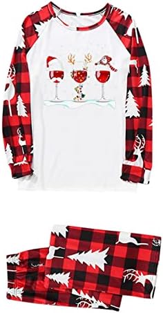 XBKPLO Божиќна облека за пижами Семејска облека за спиење, семејна сончачка пижами што одговара на комплети двојки кошула за појавување
