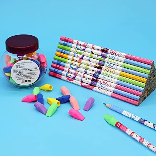 Canight ги опфаќа стандардните екстендери случајни врати заназад материјали за молив за капаци деца симпатични бришачи за собирање стационари Студент слатки декорат