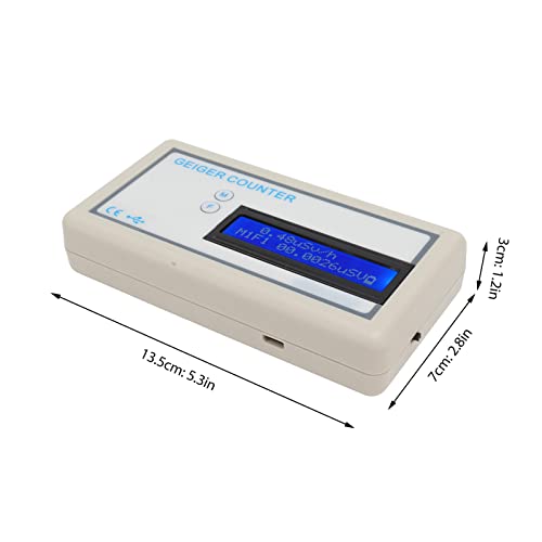Counter Geiger, повеќенаменски 3,7V LCD дисплеј преносен монитор за детектор на нуклеарно зрачење чувствителен за мермерна плочка