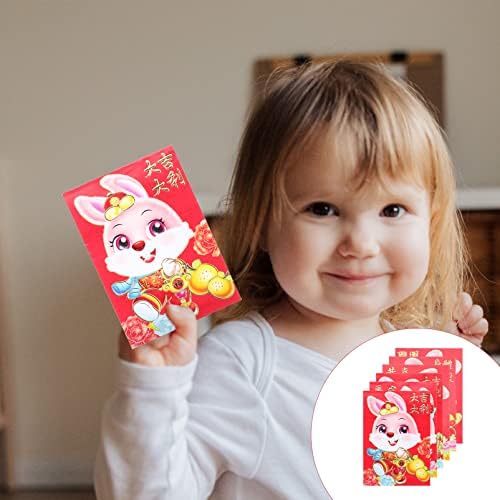 АБУФАН Кинески Црвени Пликови 60 парчиња Плик За Кинески Зајак Година Хонг Бао Пакети За Подароци 2023 Кинески Плик Хонг Бао Среќни