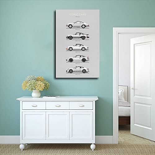 Камуф постери за постери за пласли за платно 911 GT Turbo Carrera Постери wallидни уметности платно за момчиња банер за гаража за