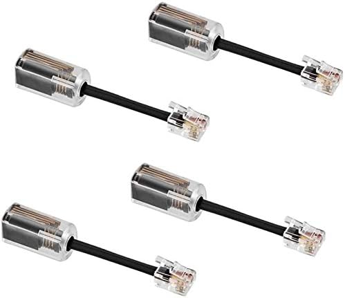 Uvital 4 пакувачки фиксни кабел за слушалка 10ft + телефонски кабел Detangler RJ9/RJ22 4P4C