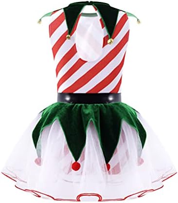 Аислор Девојки девојки Божиќ Божиќ Дедо Мраз костум принцеза Фигура фигура мраз лизгање балет танц туту фустан облекување облека облека